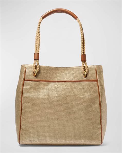 michael michael kors talia large grab bag tote|Michael Kors Talia Large Grab Bag Tote Natural/Luggage One Size.